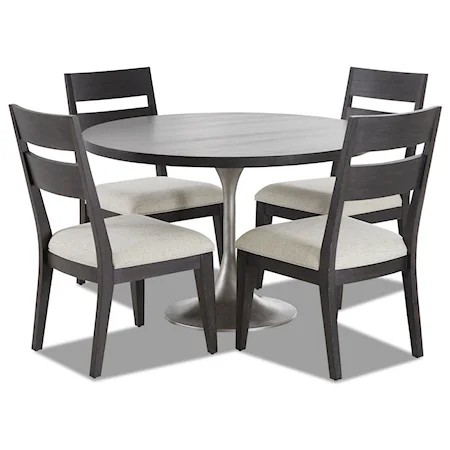 5-Piece Dining Set with Ladderback Chairs